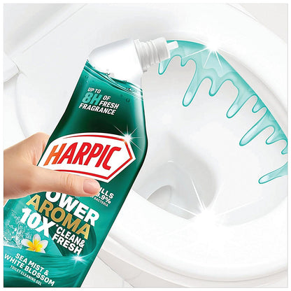 Harpic Power Aroma Toilet Gel Seamist + Blossom 750ml (Pack of 12)