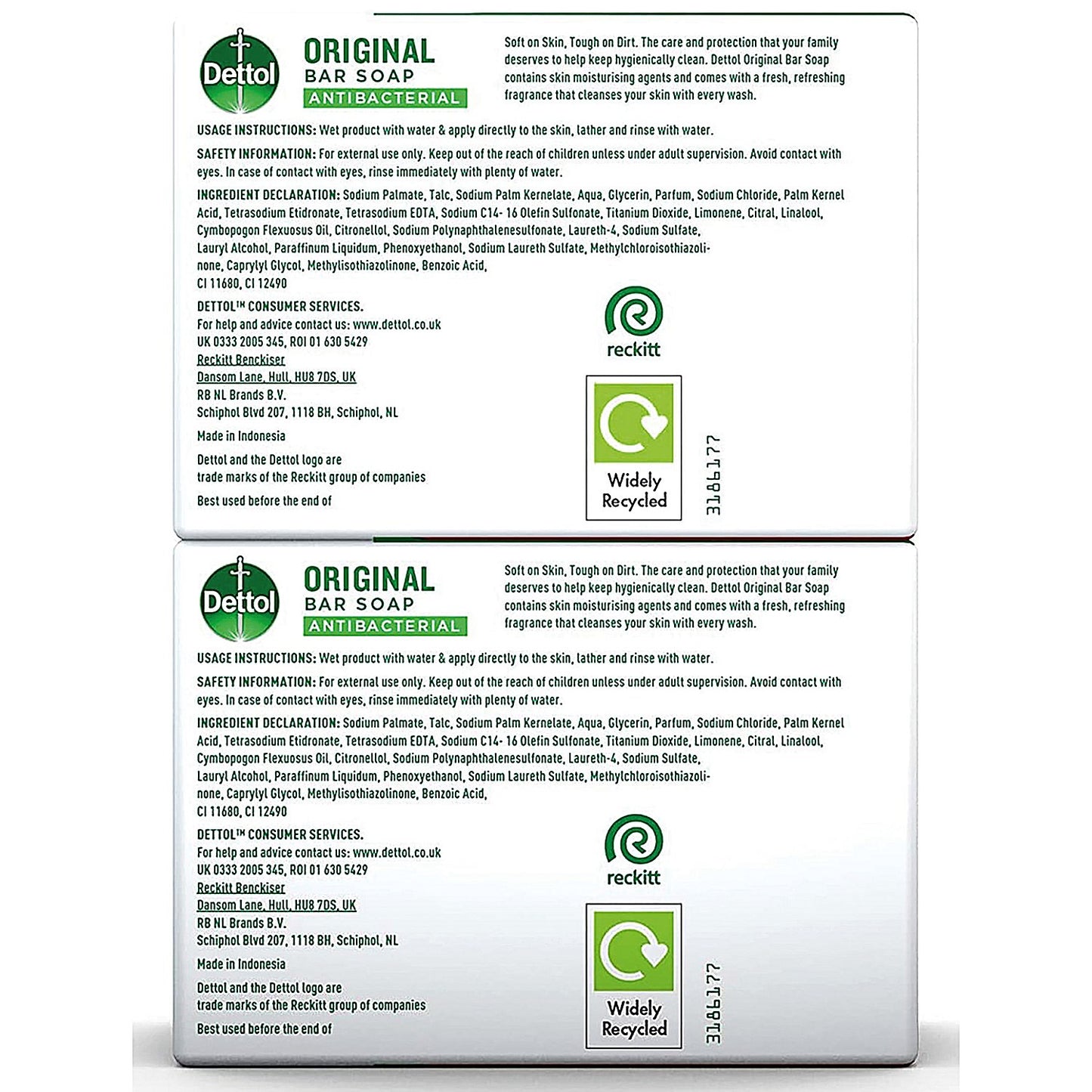 Dettol Original Antibacterial Bar Soap, Pack of 12
