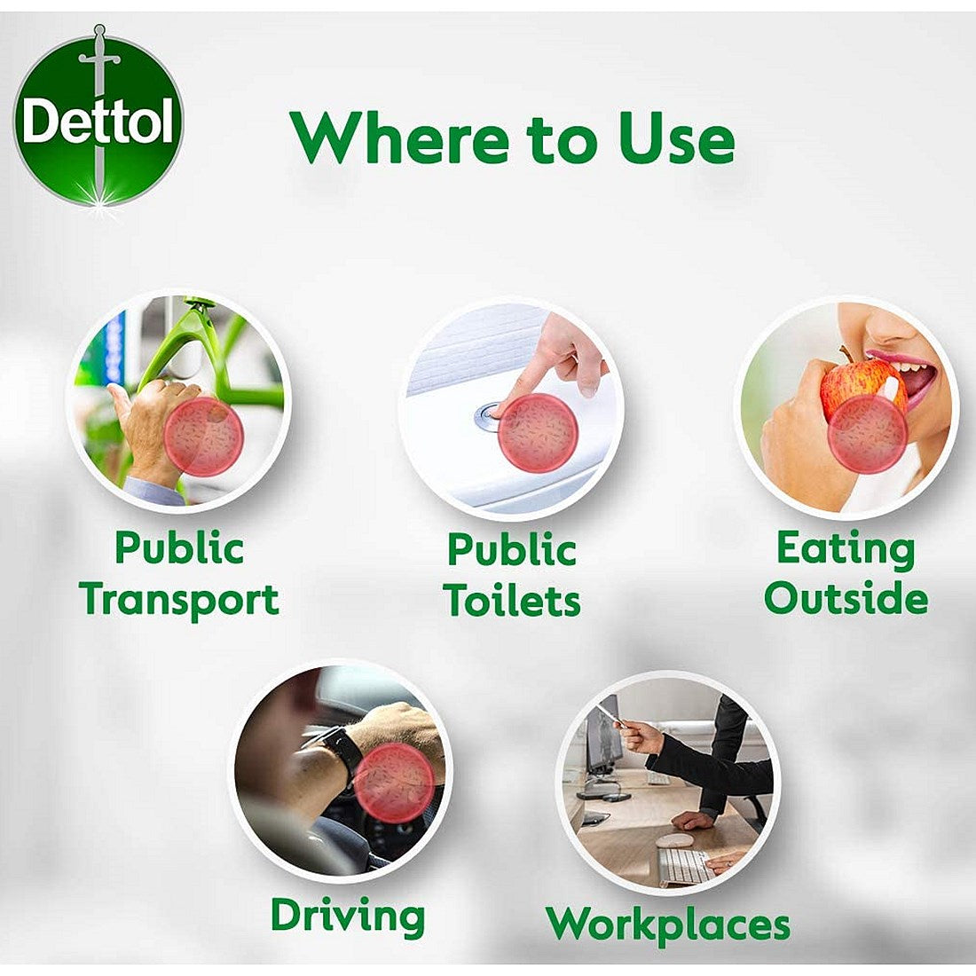 Dettol Hand Sanitiser Gel On the Go, 50ml, Pack of 12
