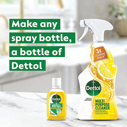 Dettol Citrus Multipurpose Clean Spray Refill, 50ml, Pack of 15