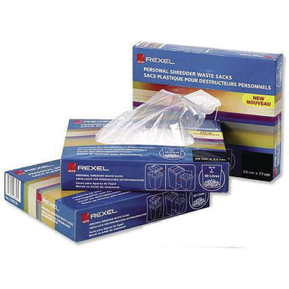 Rexel Shredder Waste Sacks, Capacity 115 Litres, Pack of 100
