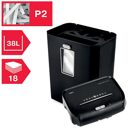 Rexel Promax QS 18/38 P-2 Strip-Cut Shredder, 38 Litres