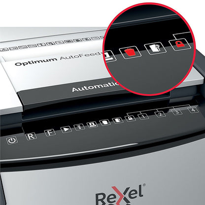 Rexel Optimum AutoFeed+ 150M P-5 Micro-Cut Shredder, 44 Litres