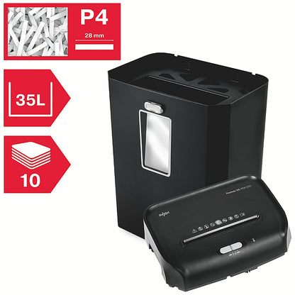 Rexel Promax QS 10/35 P-4 Cross-Cut Shredder, 35 Litres