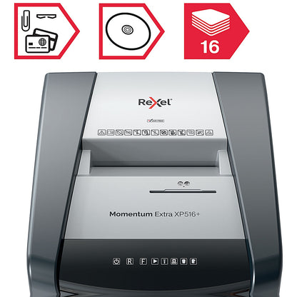 Rexel Momentum Extra XP516Plus P-5 Micro Cross-Cut Shredder, 85 Litres