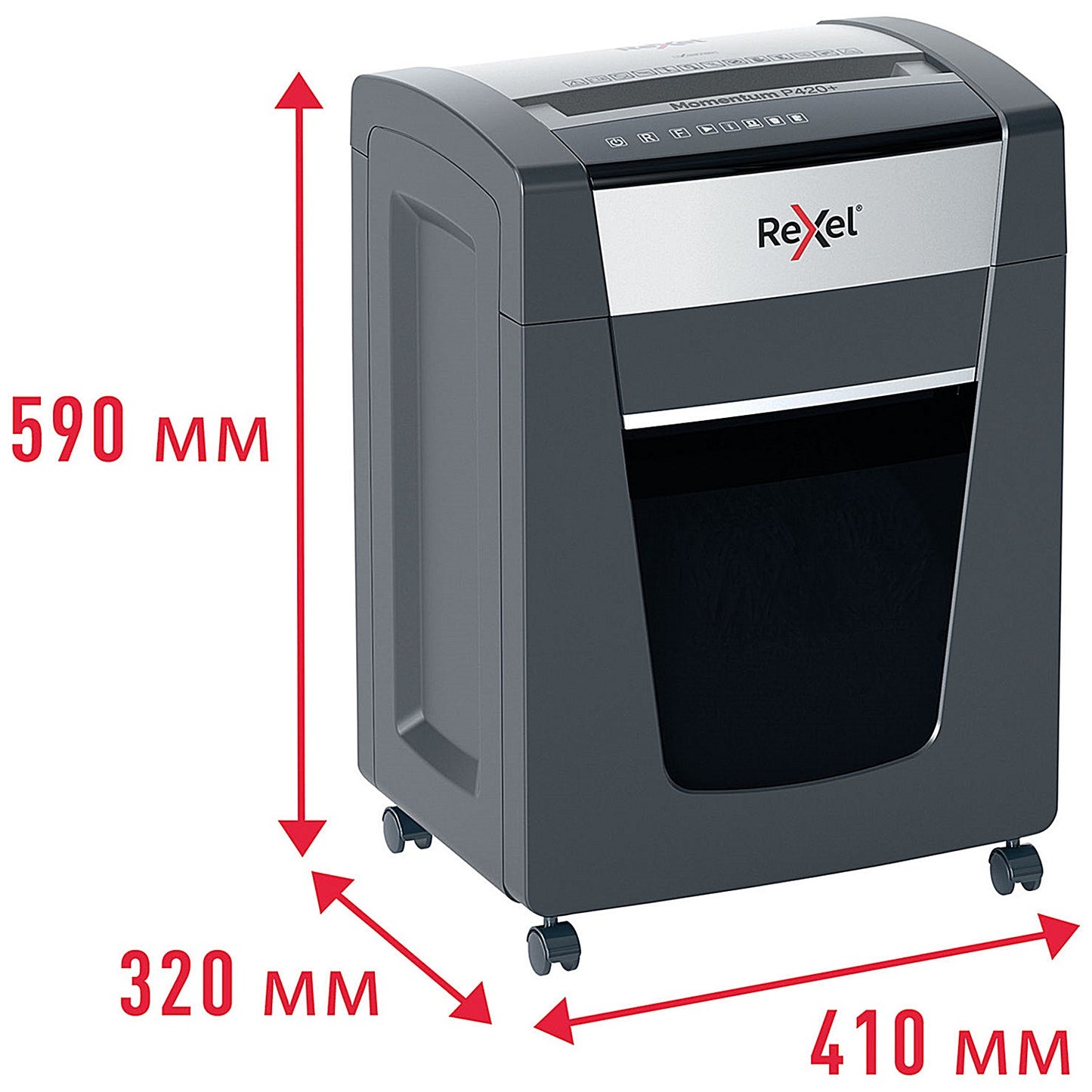 Rexel Momentum P420+ P-4 Micro Cross-Cut Shredder, 30 Litres