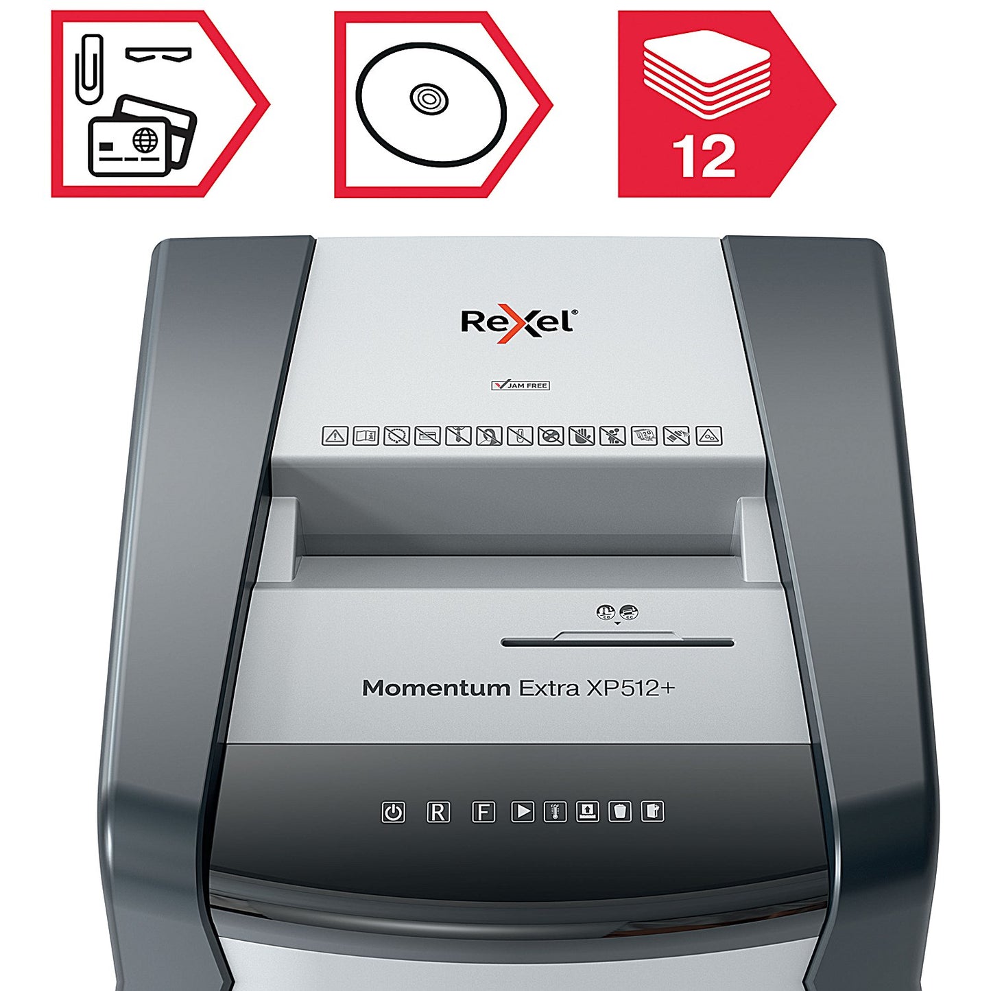 Rexel Momentum Extra XP512Plus P-5 Micro Cross-Cut Shredder, 45 Litres