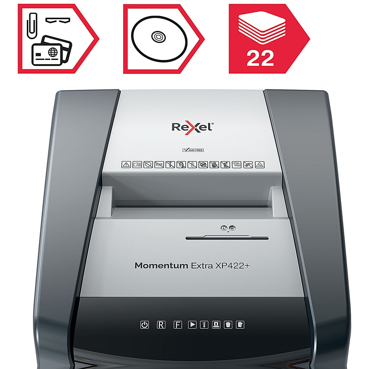 Rexel Momentum Extra XP422+ P-4 Cross-Cut Shredder, 85 Litres