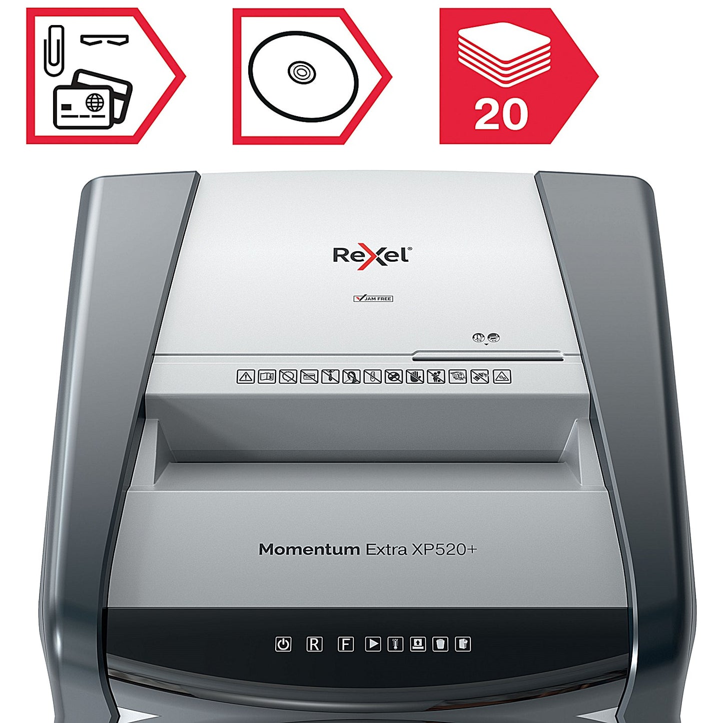 Rexel Momentum Extra XP520Plus P-5 Cross-Cut Shredder, 120 Litres