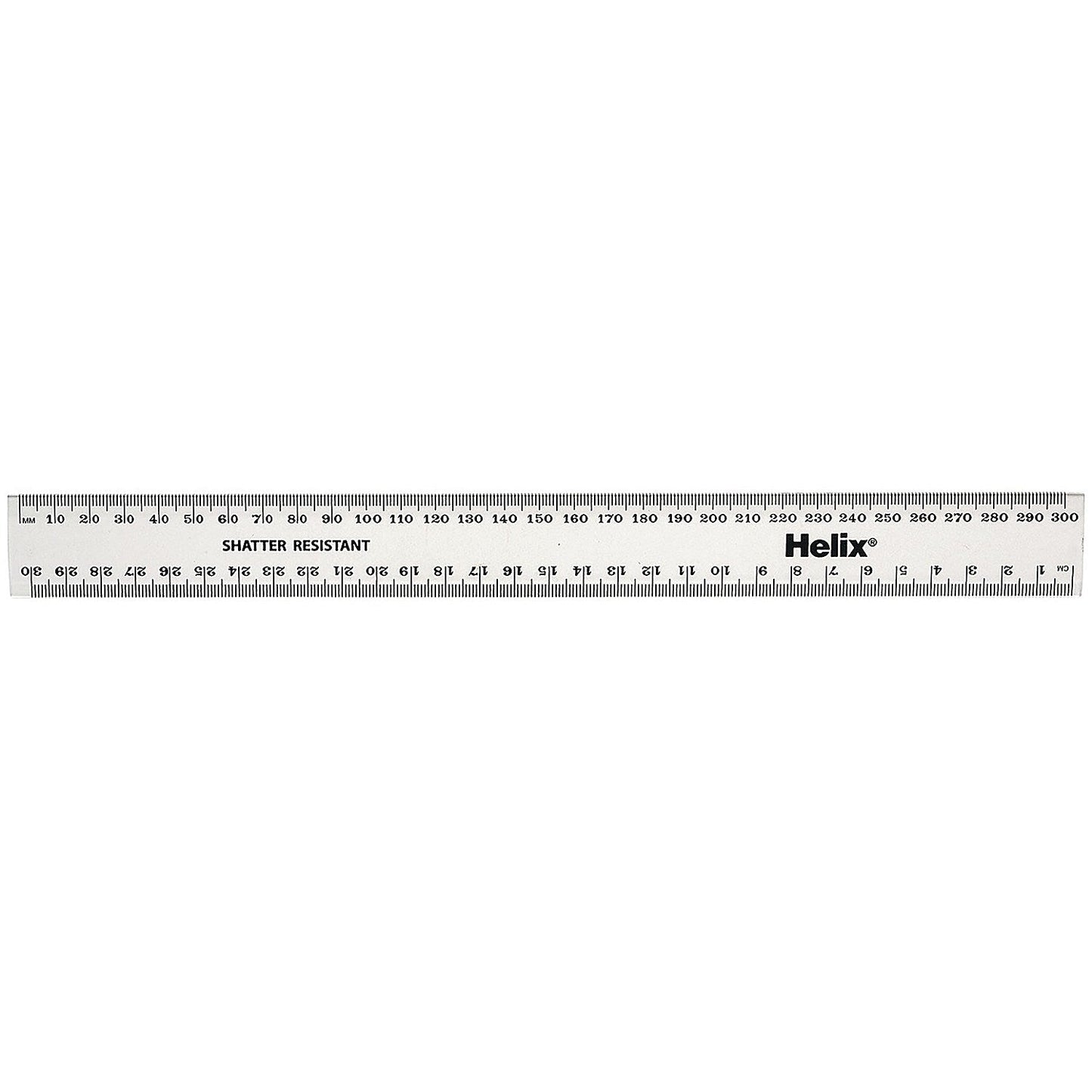 Shatterproof Rulers 30cm Clear (Pack of 100)