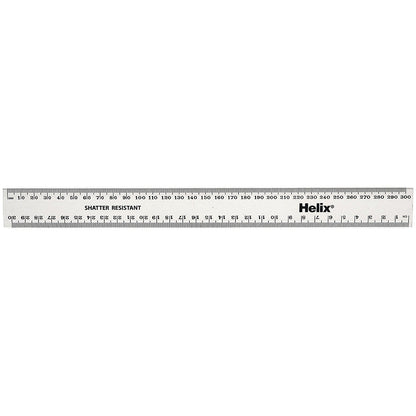 Shatterproof Rulers 30cm Clear (Pack of 100)