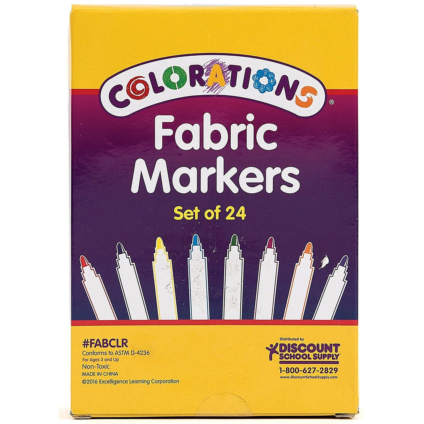 Fabric Markers Assorted (Pack of 24) Easy2Order : RME41077