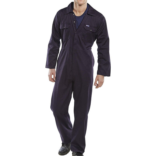Beeswift Regular Boilersuit, Navy Blue, 48 Inch Chest Easy2Order : RPCBSN48