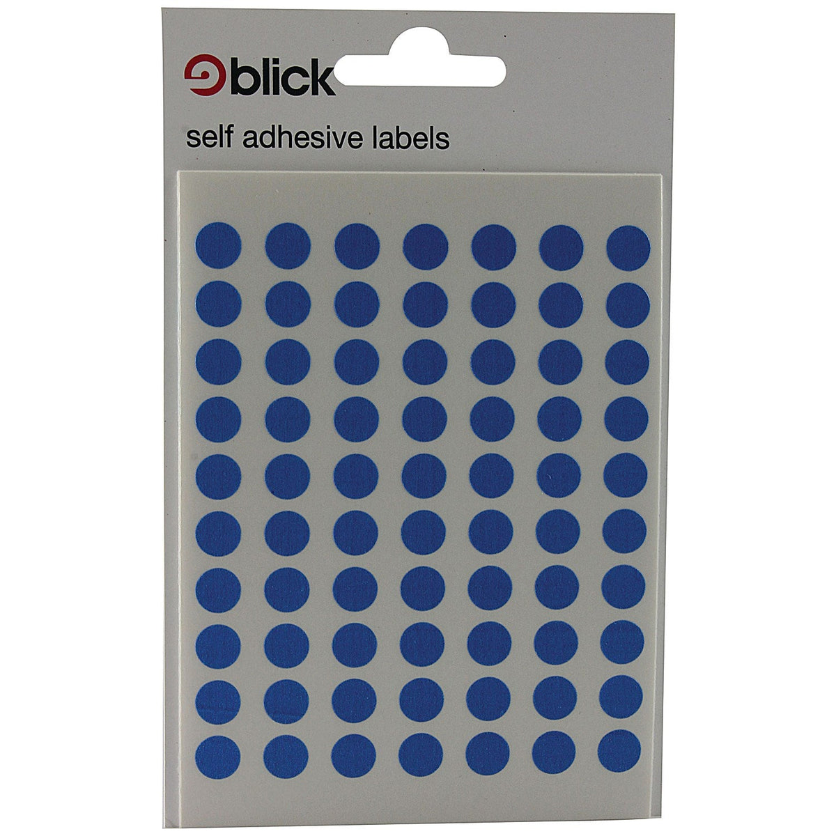 Blick Coloured Labels in Bags Round 8mm Dia 490 Per Bag Blue (Pack of ...