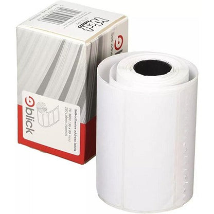 Blick Label Roll, 36x89mm, White, 250 Labels