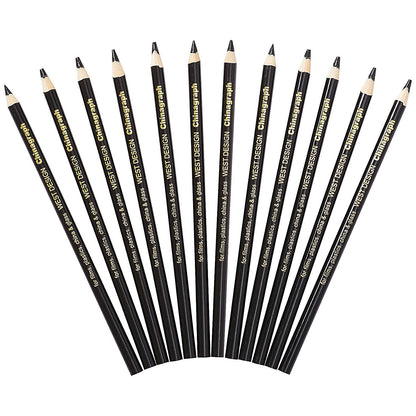 West Design Black Chinagraph Marking Pencil (12 Pack)