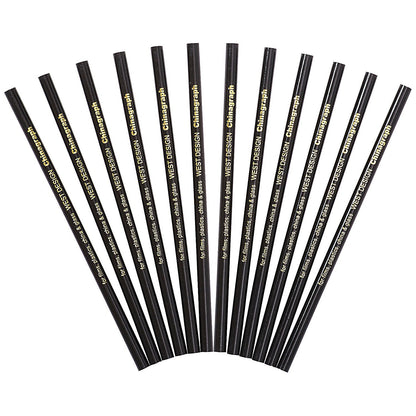 West Design Black Chinagraph Marking Pencil (12 Pack)