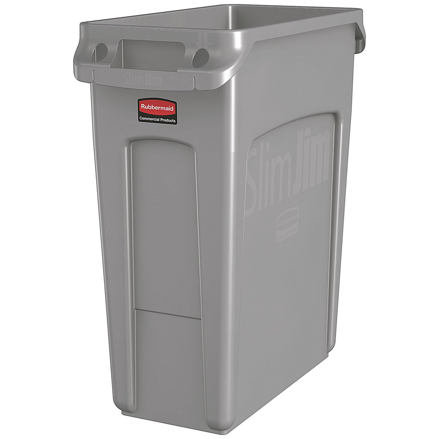 Rubbermaid Slim Jim Recycling Container Bin, 60 Litre, Grey