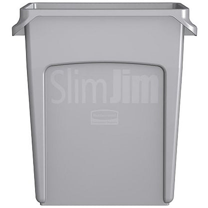 Rubbermaid Slim Jim Recycling Container Bin, 60 Litre, Grey