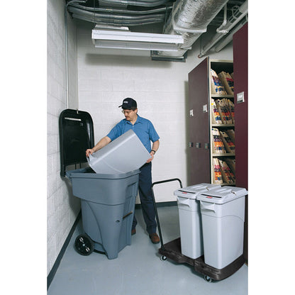 Rubbermaid Slim Jim Confidential Waste Container, 87 Litre, Grey