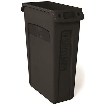 Rubbermaid Slim Jim Vented Container, 87 Litre, Black