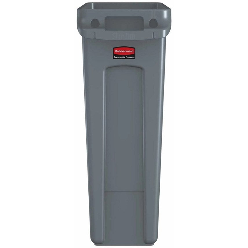 Rubbermaid Slim Jim Vented Container, 87 Litre, Black