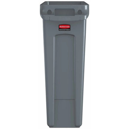 Rubbermaid Slim Jim Vented Container, 87 Litre, Black