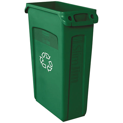 Rubbermaid Slim Jim Vented Container, 87 Litre, Black