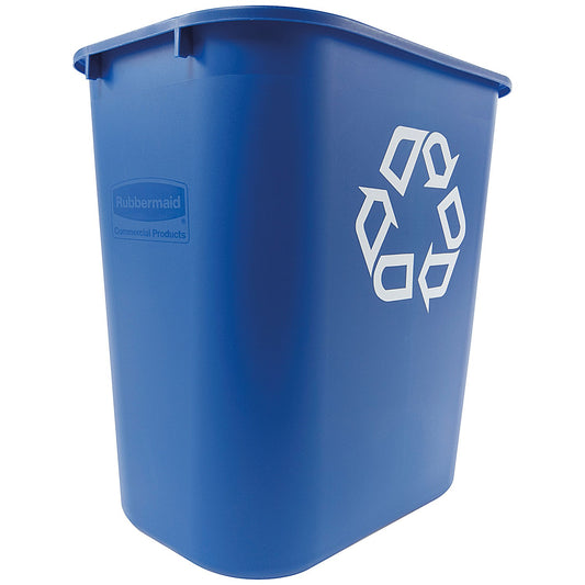 Rubbermaid Medium Recycling Wastebasket , 26 Litre, Blue