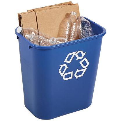 Rubbermaid Medium Recycling Wastebasket , 26 Litre, Blue