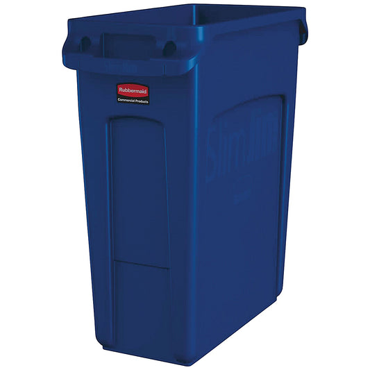 Rubbermaid Slim Jim Vented Container, 60 Litre Blue