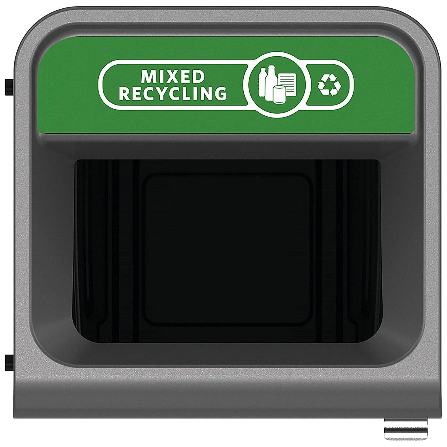 Rubbermaid Configure Container with Mixed Recycling Label, 87 Litres, Grey/Green Easy2Order : RU50013