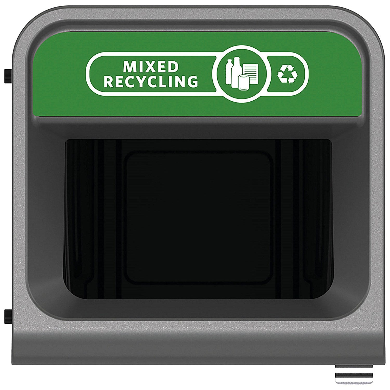 Rubbermaid Configure Container with Mixed Recycling Label, 87 Litres, Grey/Green Easy2Order : RU50013