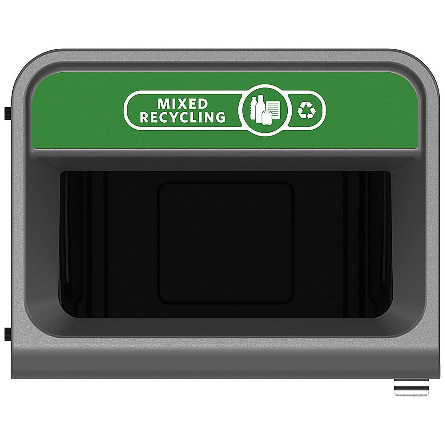Rubbermaid Configure Container with Mixed Recycling Label, 125 Litres, Grey/Green Easy2Order : RU50020
