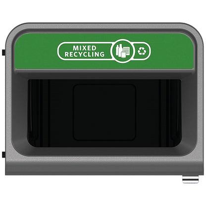 Rubbermaid Configure Container with Mixed Recycling Label, 125 Litres, Grey/Green Easy2Order : RU50020