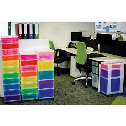 Really Useful Storage Tower, 8 x 7 Litre Drawers, Multicoloured