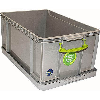 Really Useful Recycled Storage Box, 64 Litre, Grey