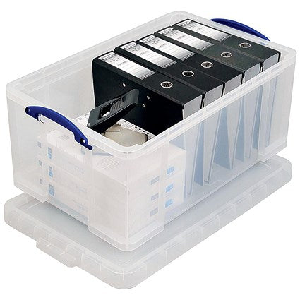 Really Useful Storage Box, 64 Litre, Clear