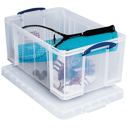 Really Useful Storage Box, 64 Litre, Clear