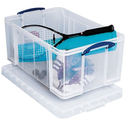 Really Useful Storage Box, 64 Litre, Clear