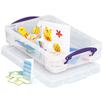 Really Useful Storage Box, 4 Litre, Clear