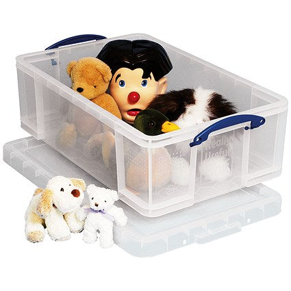 Really Useful Storage Box, 50 Litre, Clear