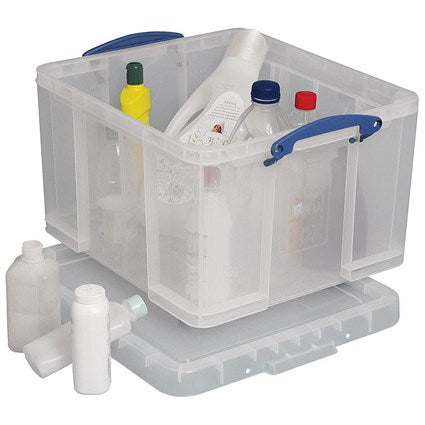 Really Useful Storage Box, 42 Litre, Clear