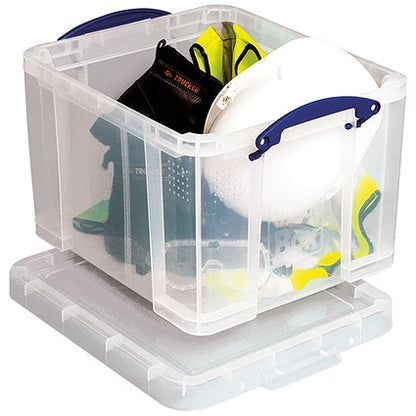 Really Useful Storage Box, 35 Litre, Clear
