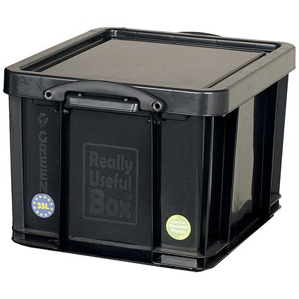 Really Useful Storage Box, 35 Litre, Black
