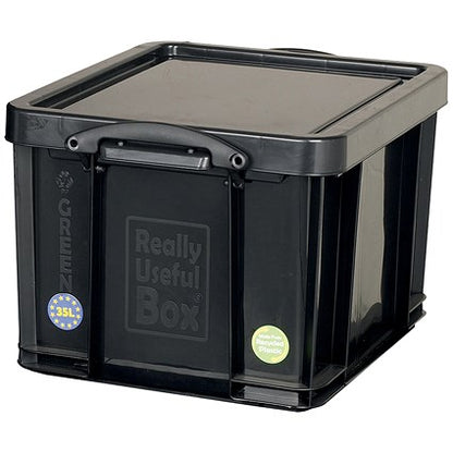 Really Useful Storage Box, 35 Litre, Black