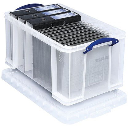 Really Useful Storage Box, 48 Litre, Clear