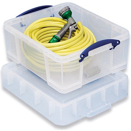 Really Useful Storage Box, 18 Litre, Clear