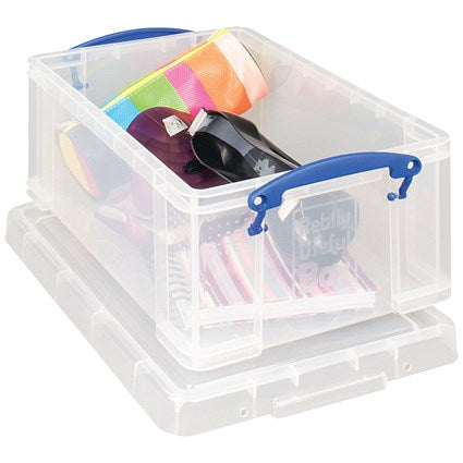 Really Useful Storage Box, 9 Litre, Clear