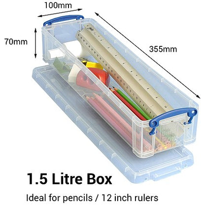 Really Useful Storage Box, 1.5 Litre, Clear